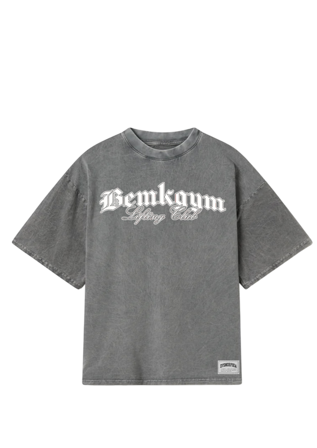 Dysmorphia x BEMKGYM Vintage Tee – Washed Grey