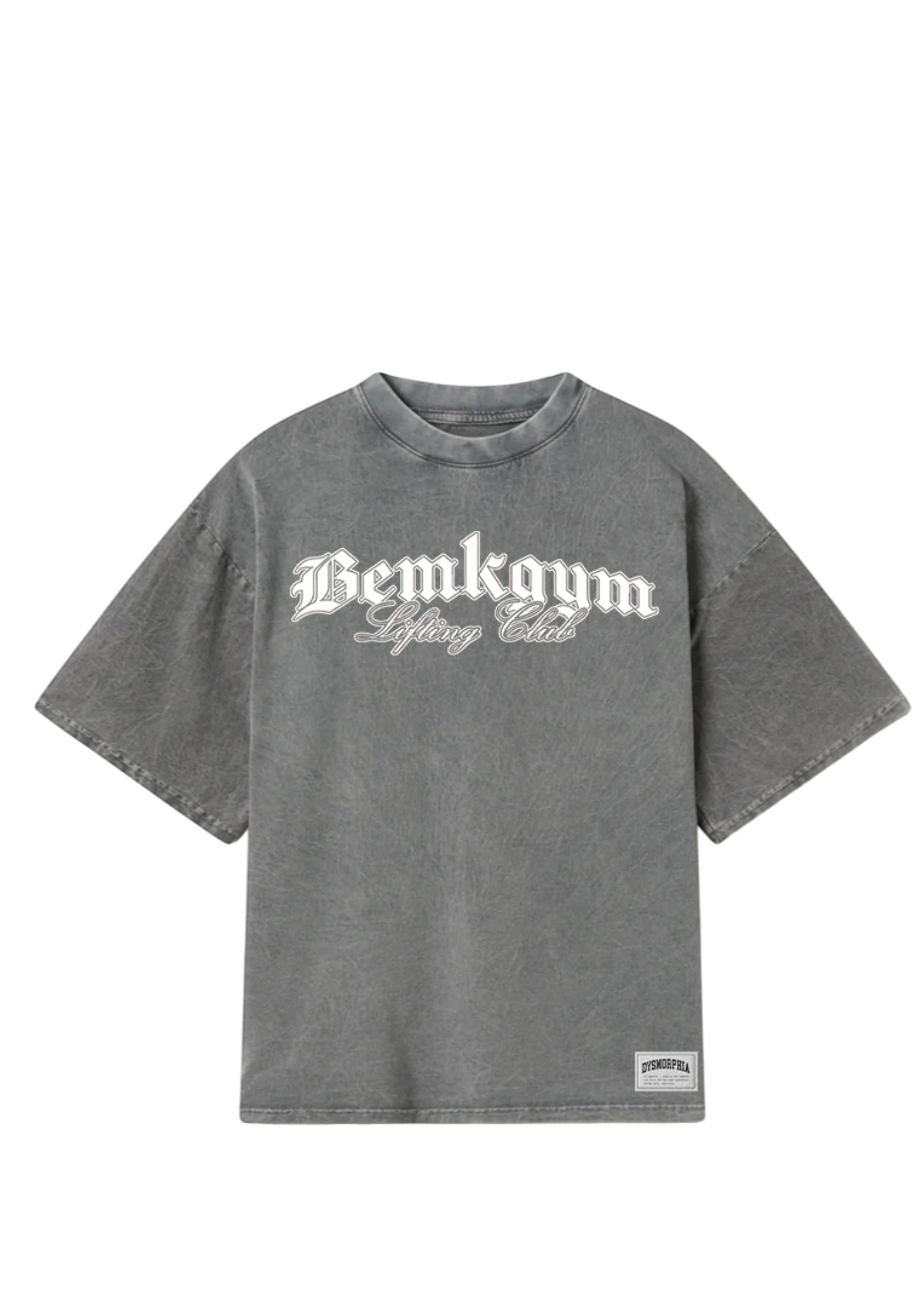 Dysmorphia x BEMKGYM Vintage Tee – Washed Grey