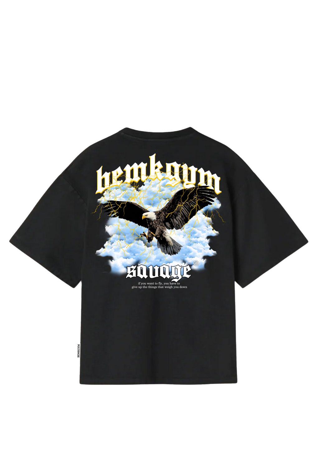 Savage Wings x BEMKGYM Oversized Tee – Black