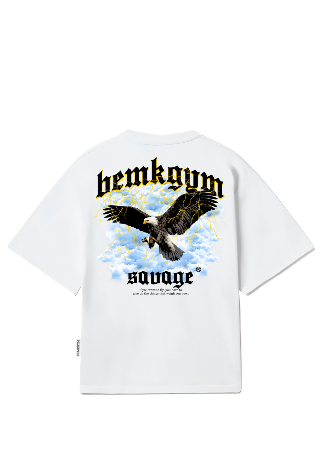 Savage Wings x BEMKGYM Oversized Tee – White