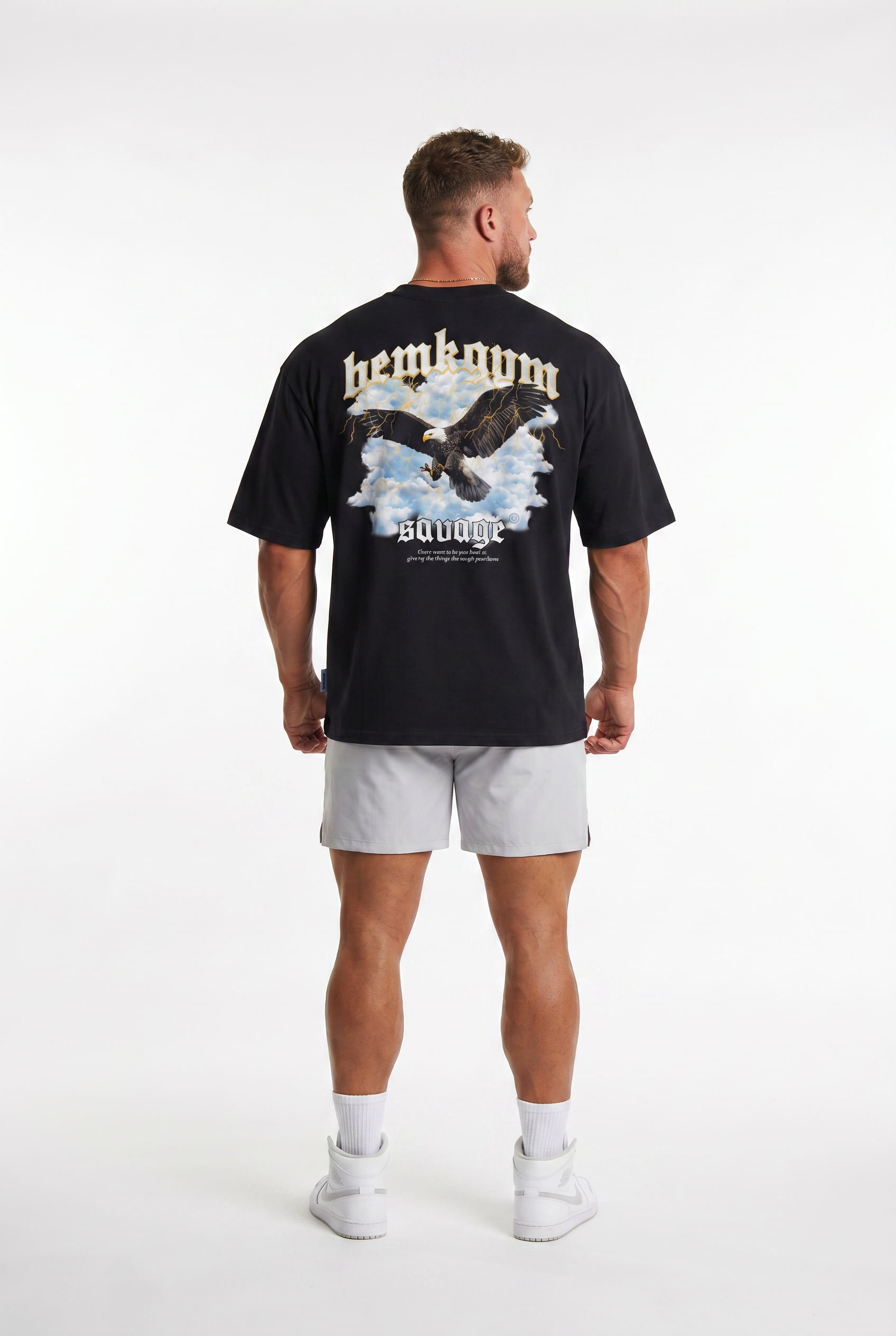 Savage Wings x BEMKGYM Oversized Tee – Black