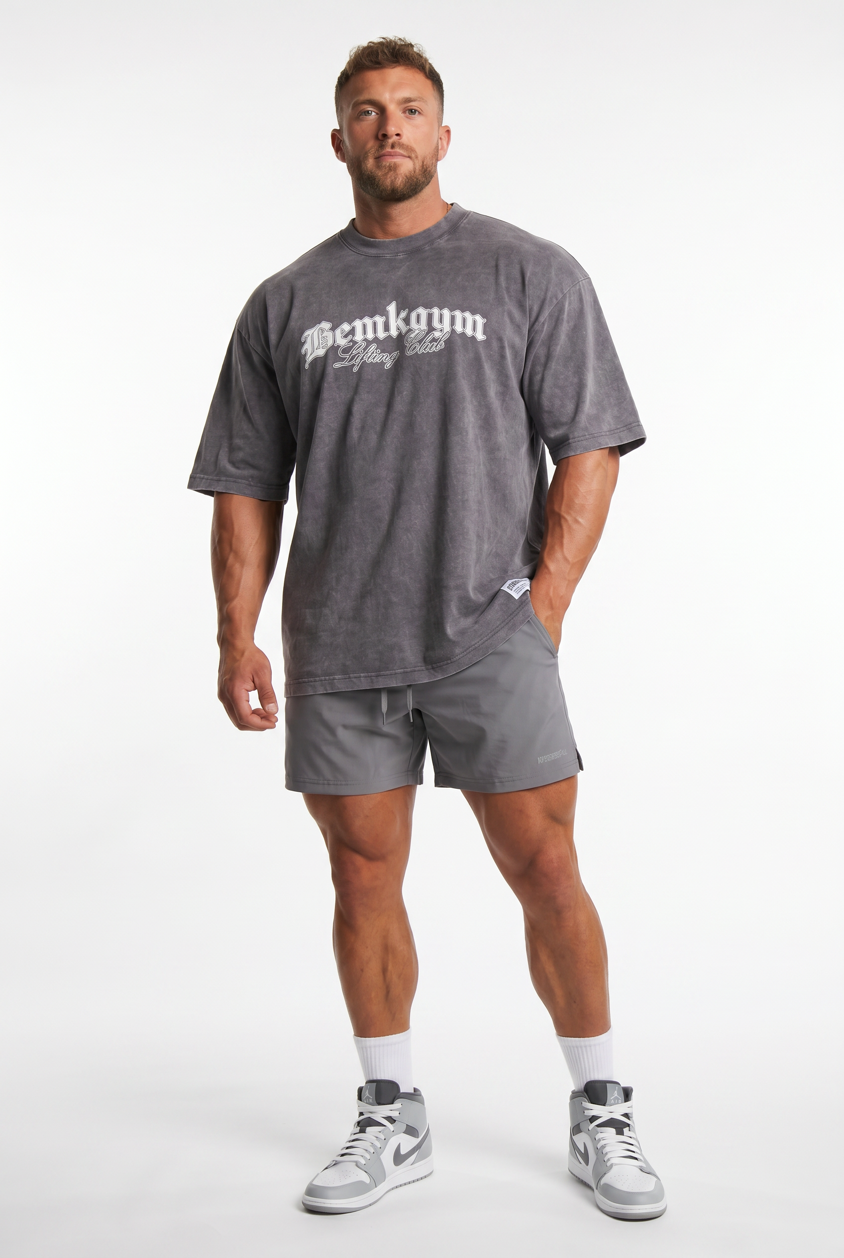 Dysmorphia x BEMKGYM Vintage Tee – Washed Grey