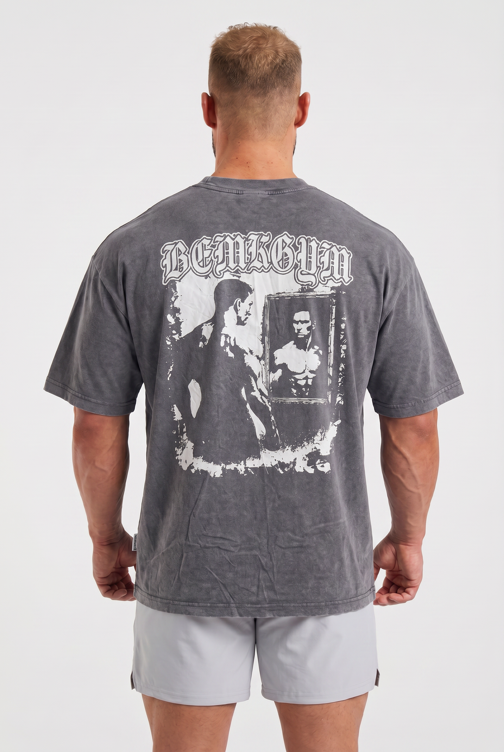 Dysmorphia x BEMKGYM Vintage Tee – Washed Grey