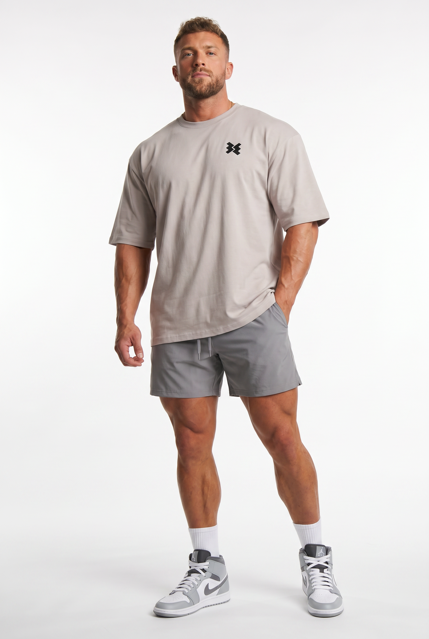 Savage Wings x BEMKGYM Oversized Tee – Grey